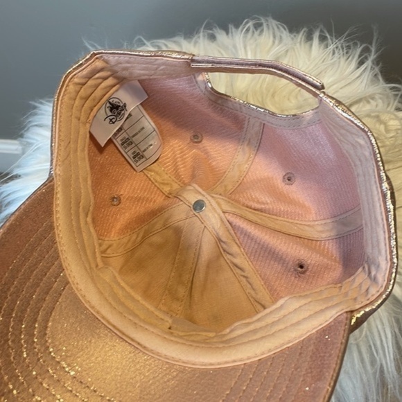 DISNEY PARKS | WOMENS DISNEY ROSEGOLD MICKEY SHIMMER HAT - Picture 6 of 7